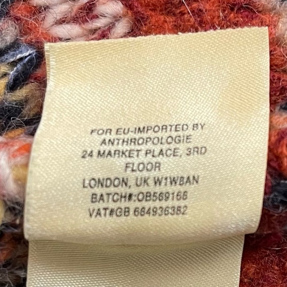 Anthropologie Knitted & Knotted Multi-colour Open Front Cardigan (XS) - Picture 16 of 16